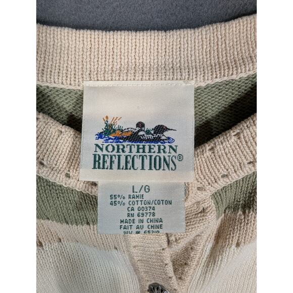 Northern Reflections Cardigan Womens Large Sweater Button Down Spring Floral - Picture 5 of 10